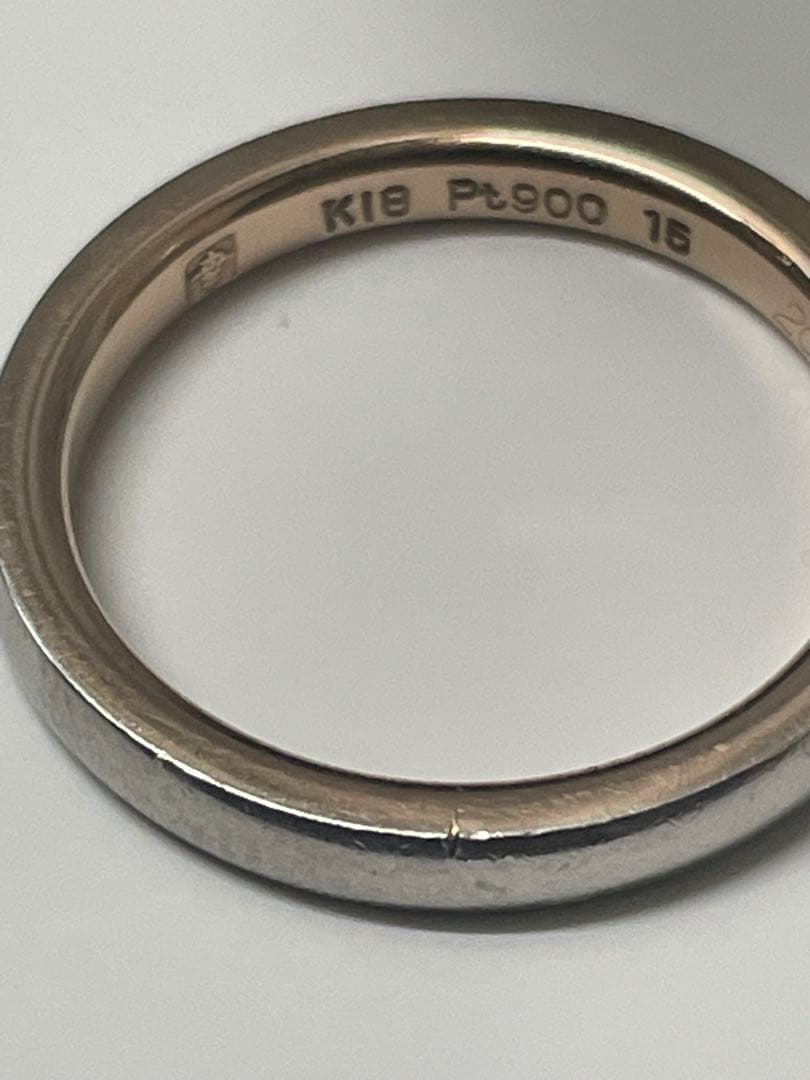 金プラチナコンビ k18 Pt900 金プラチナコンビリング 5.6g