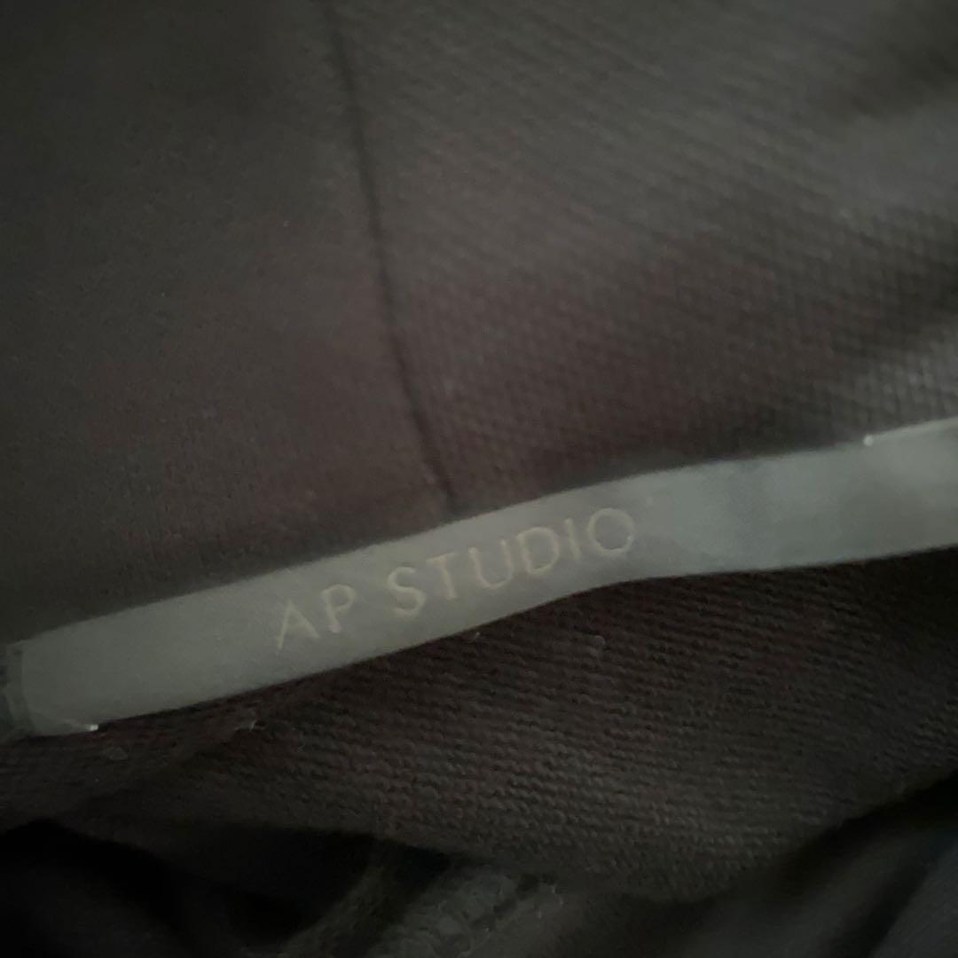 AP STUDIO ブラック フード付き ノースリーブパーカー