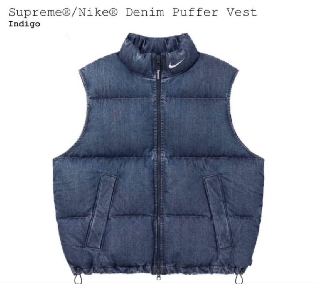 ジャケット・アウター Supreme Nike Denim Puffer Vest M