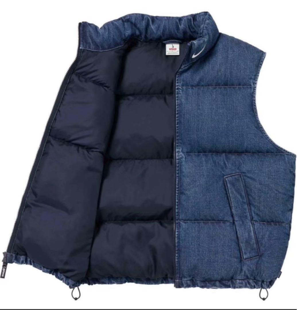 ジャケット・アウター Supreme Nike Denim Puffer Vest M