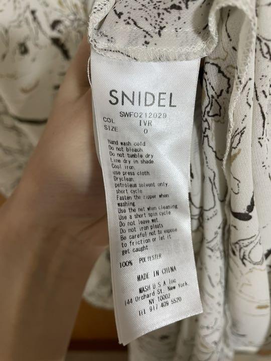 SALE品質保証 美品 SNIDEL♡マーブルフラワー柄ワンピース x09HJ-m42304439081 正規品 お得得価