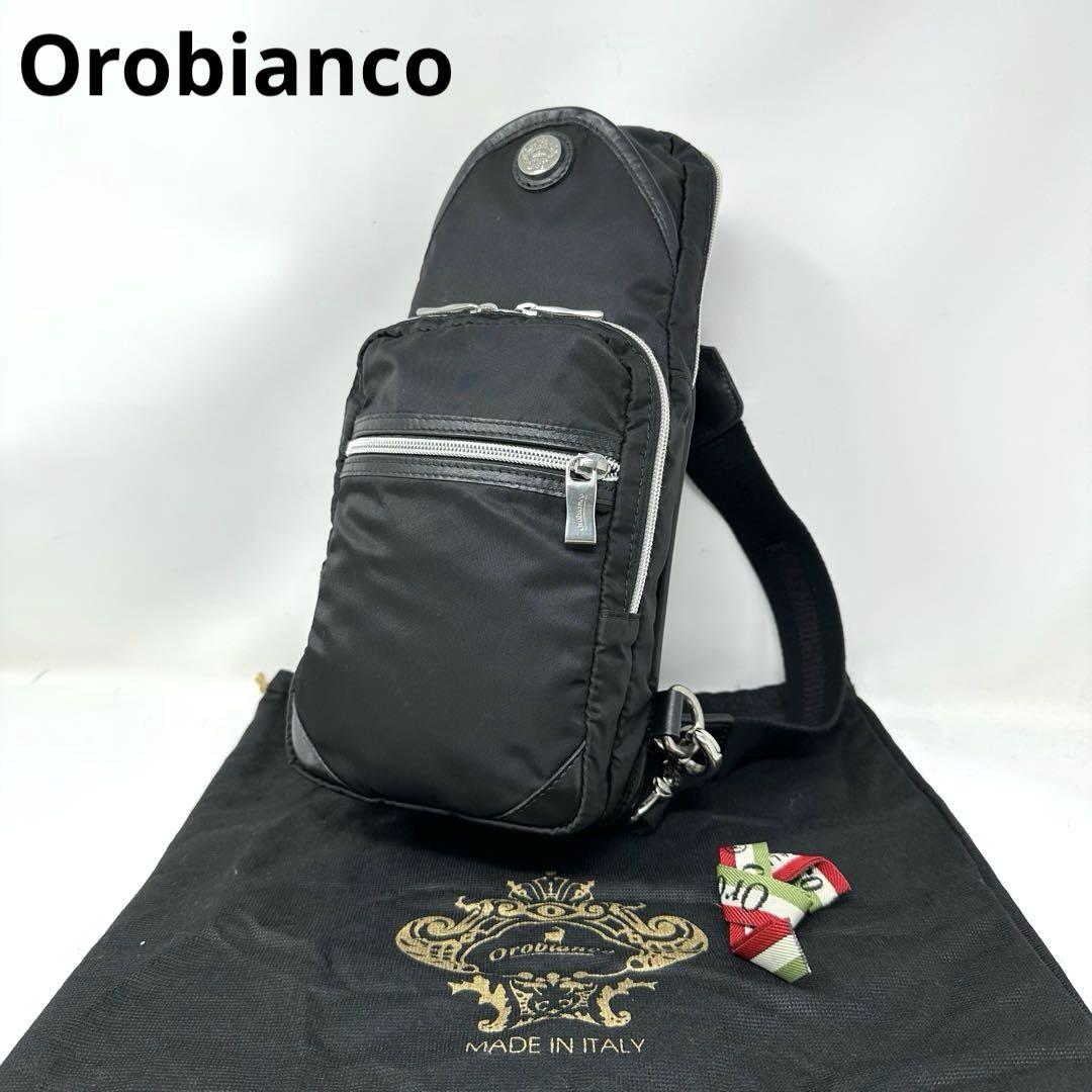 【極美品】Orobianco✨オロビアンコ　ボディバッグ ネイビー レザー Orobianco - Orobianco / オロビアンコ □ ボディバッグ