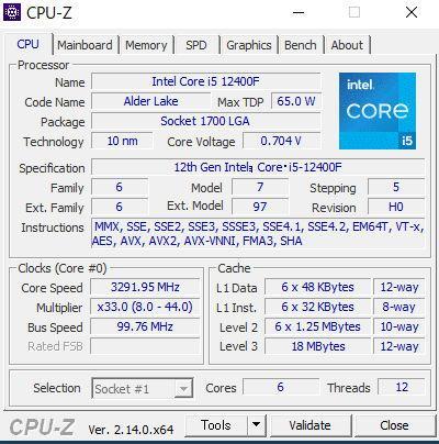 自作PC　i5-12400F メモリ32G SSD 1T
