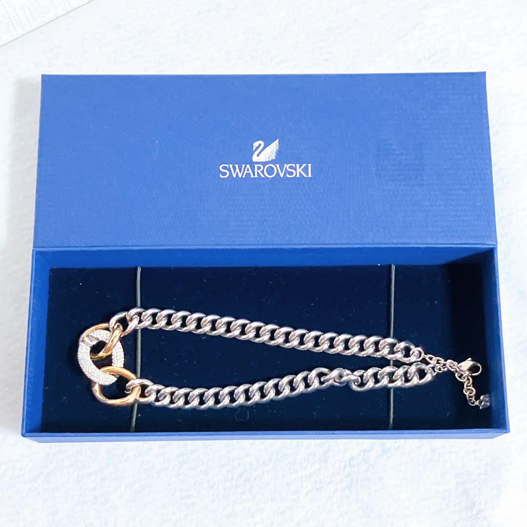 スワロフスキーSwarovski チャンキーチェーンネックレス