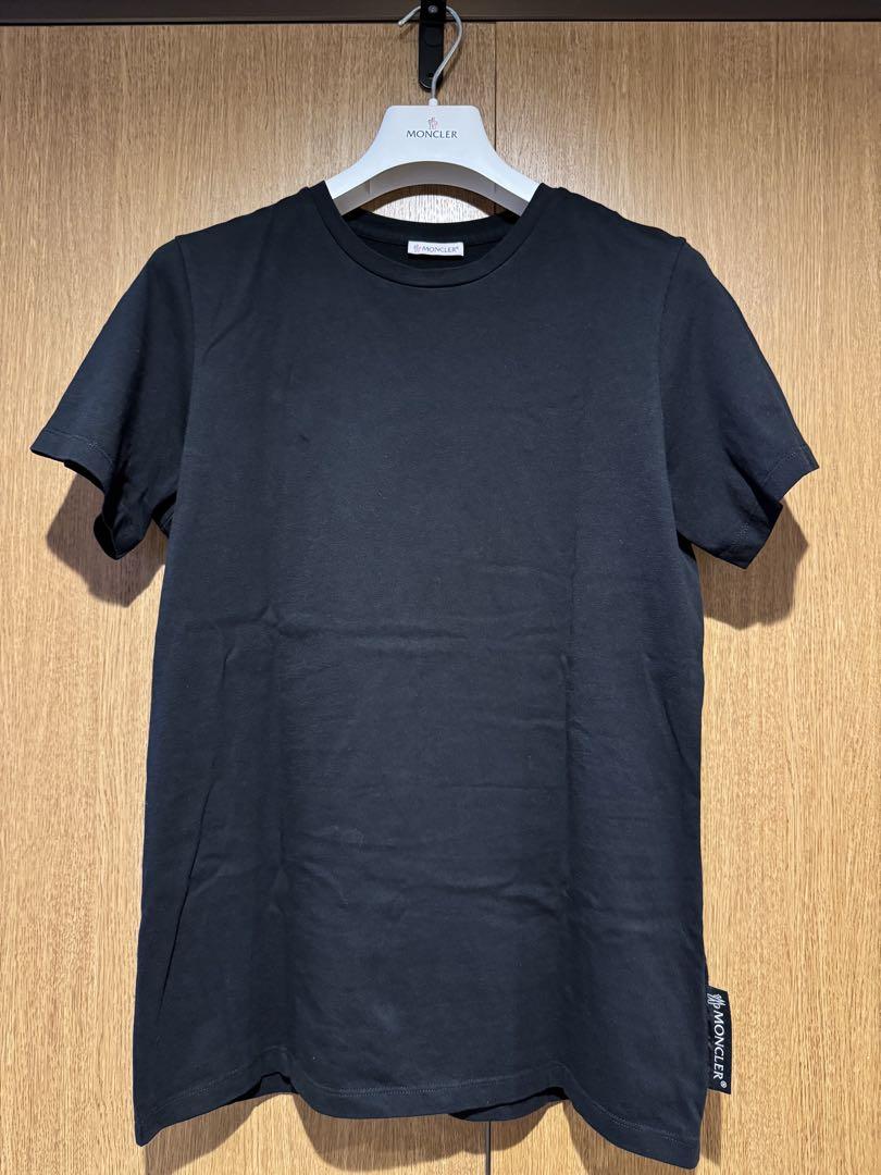 モンクレールMONCLERレディースバックロゴ 半袖 TシャツS ブラック