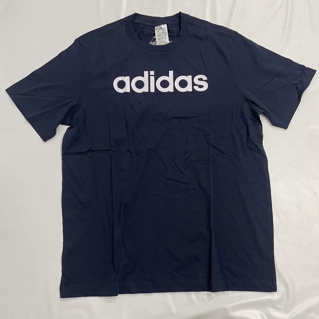 公式の  アディダス ロゴ エッセンシャルズ Tシャツ 紺 2XL - メルカリ 記念グッズ