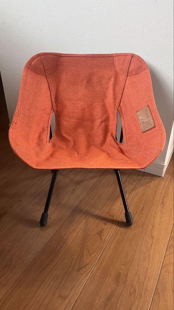 【美品】Helinox デコ & ビーチ アウトドアチェア オレンジ