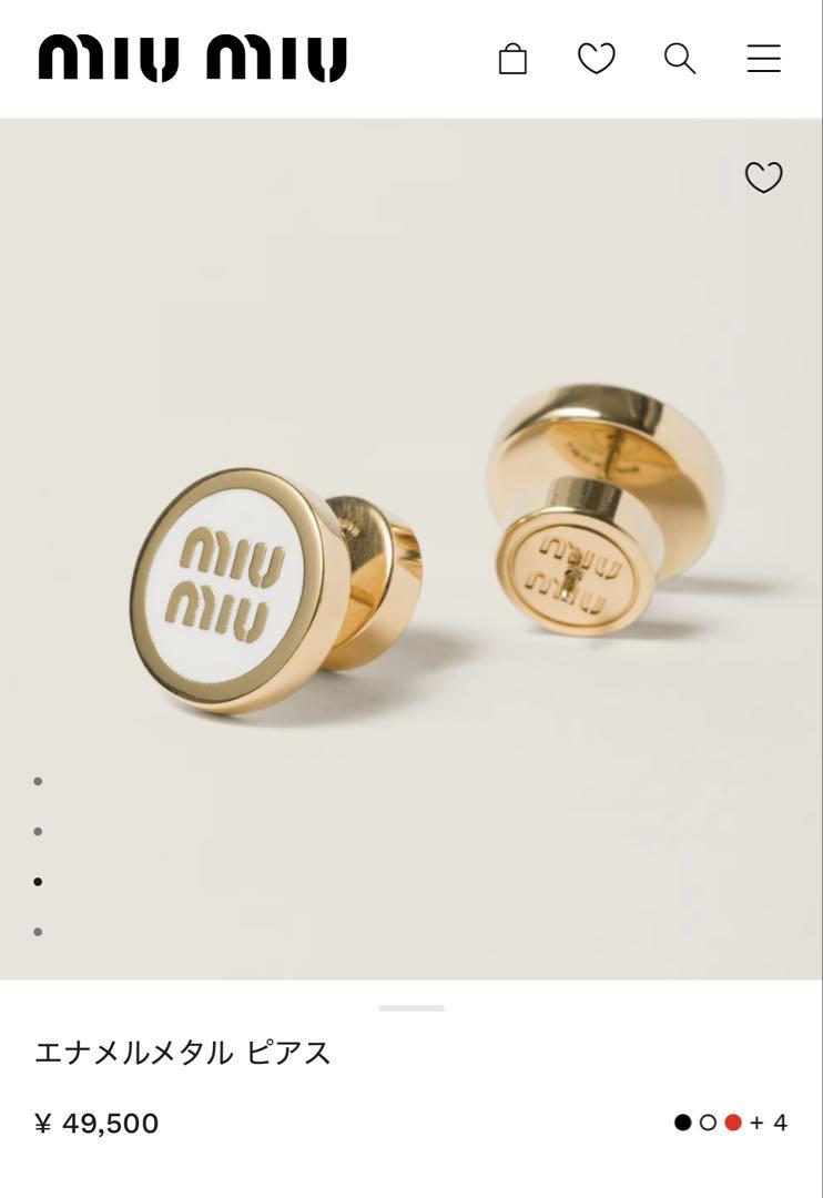 MIU MIU エナメルメタル イヤリング
