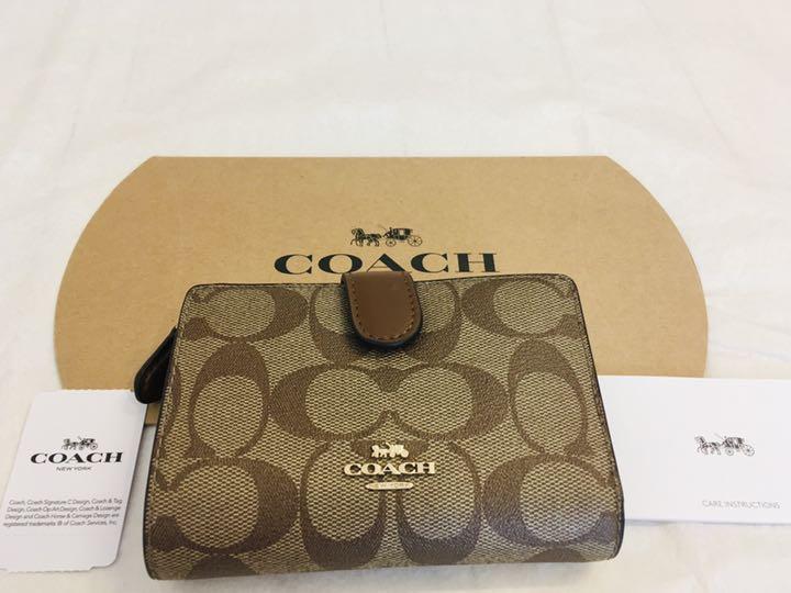 コンパクト ☆専用 COACH シグネチャー柄 二つ折り財布 新品未使用品 J9g8I-m42318333058 として