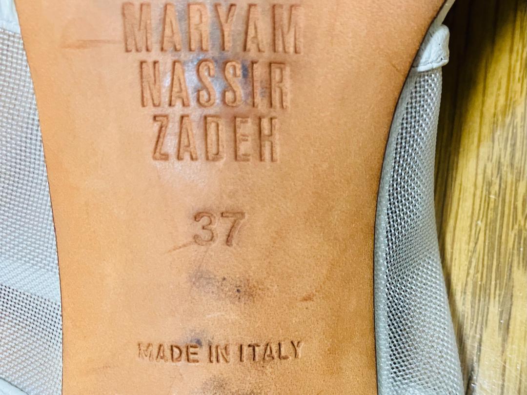 maryam nassir zader　サンダル　白　ホワイト　メッシュ