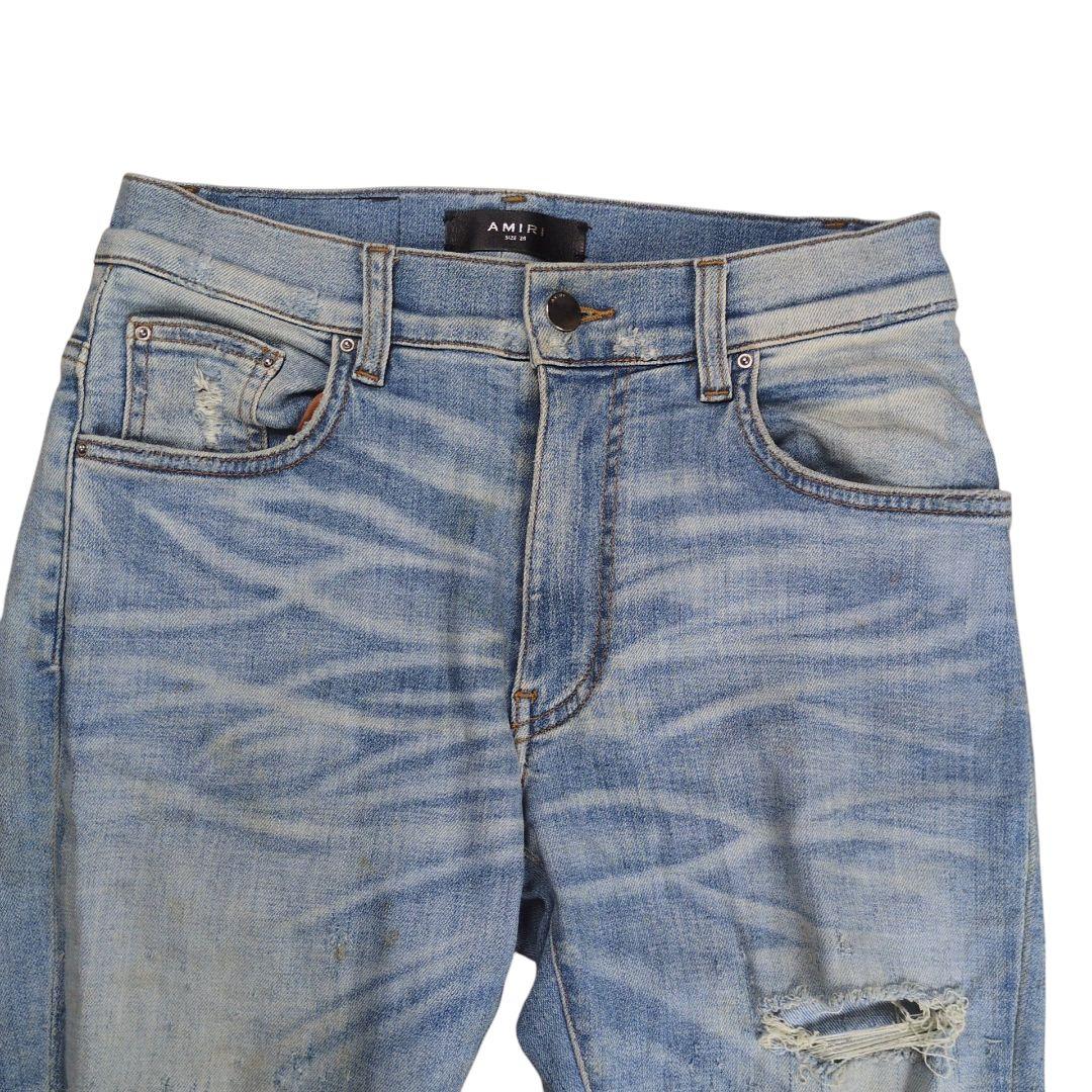 【希少】AMIRI ショットガン加工 クラッシュデニム スキニーパンツ