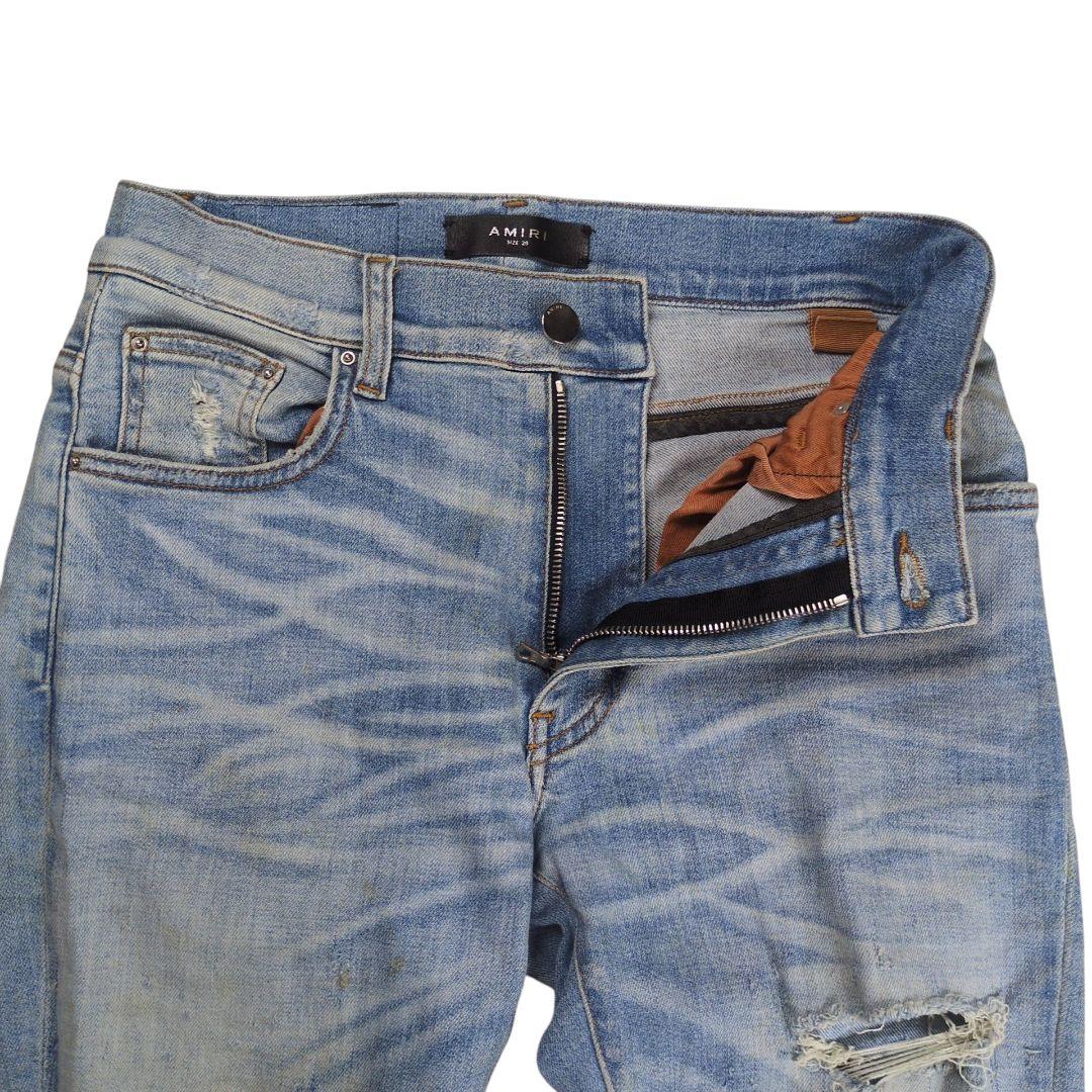 【希少】AMIRI ショットガン加工 クラッシュデニム スキニーパンツ