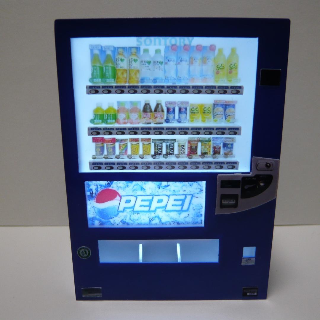 1/18 ジオラマ 自動販売機（青） LED照明付き 送料無料　レア物　入手困難