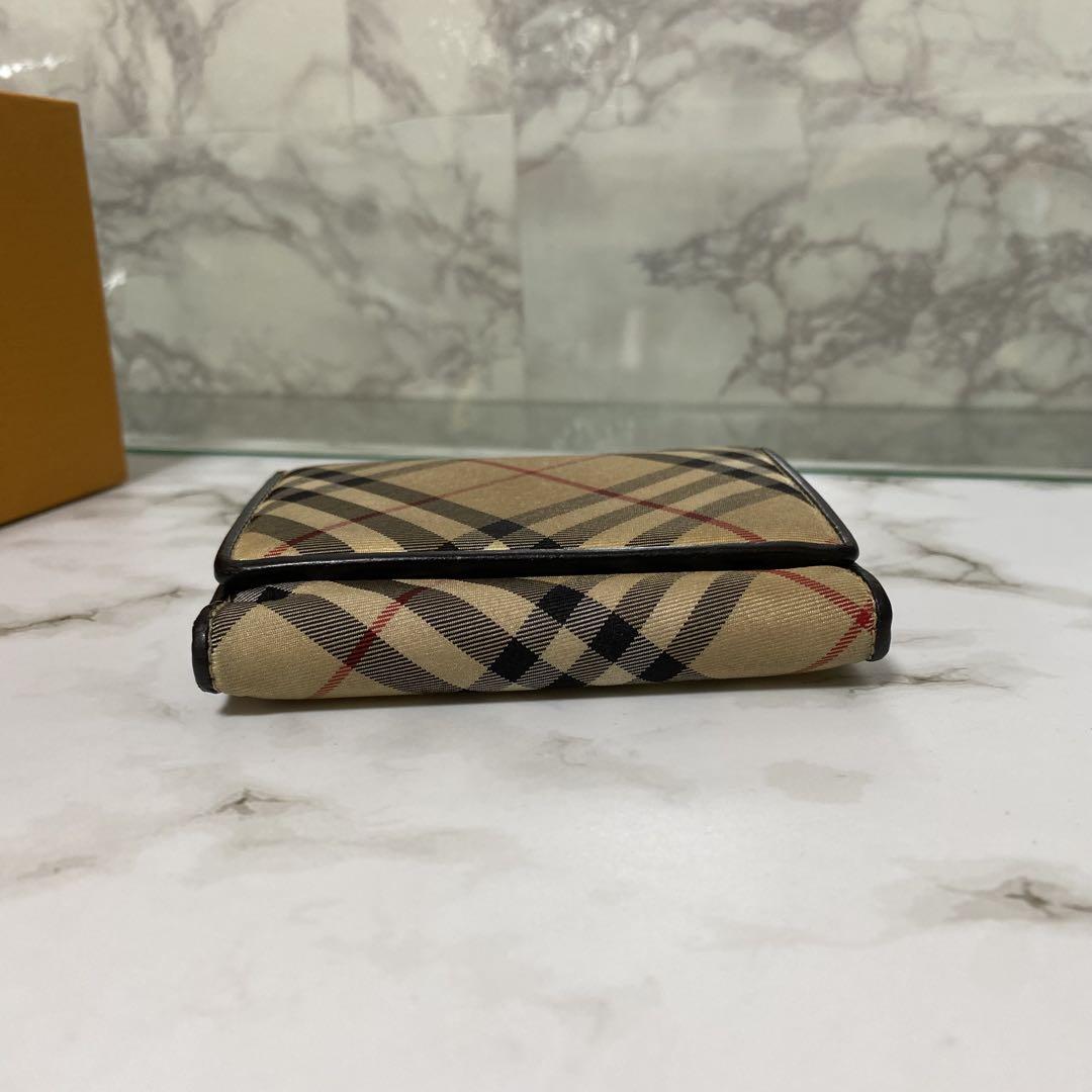 【返品?交換対象商品】 BURBERRY バーバリー 三つ折財布 ノバチェック がま口財布 小物