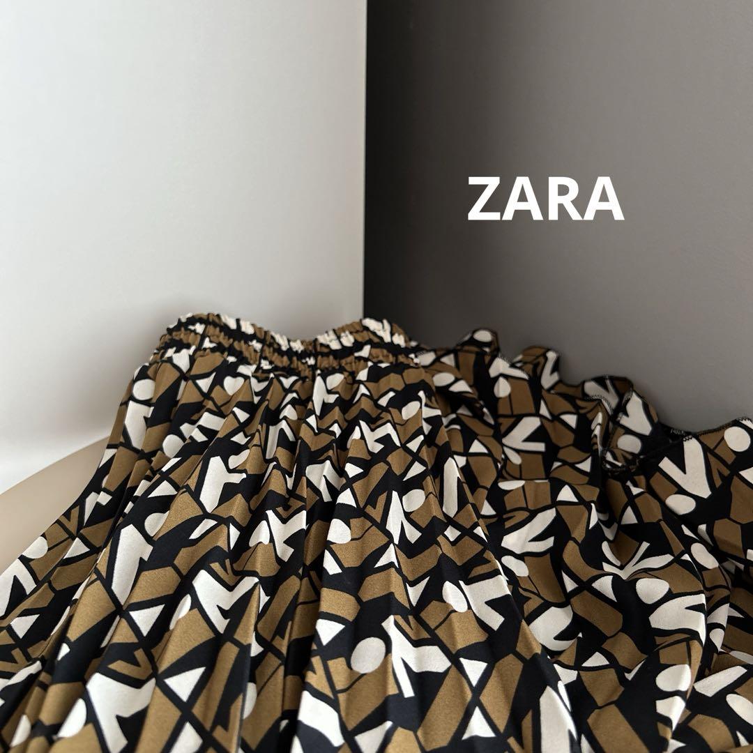 ZARA ZARABASIC 幾何学 ザラ ザラベーシック レトロ スカート