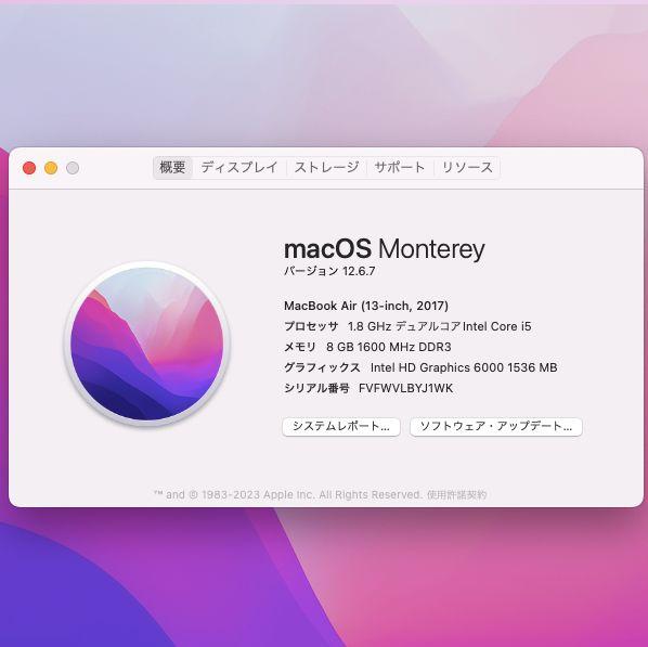 【電池新品】Macbook Air 13 2017 Core i5 RAM 8