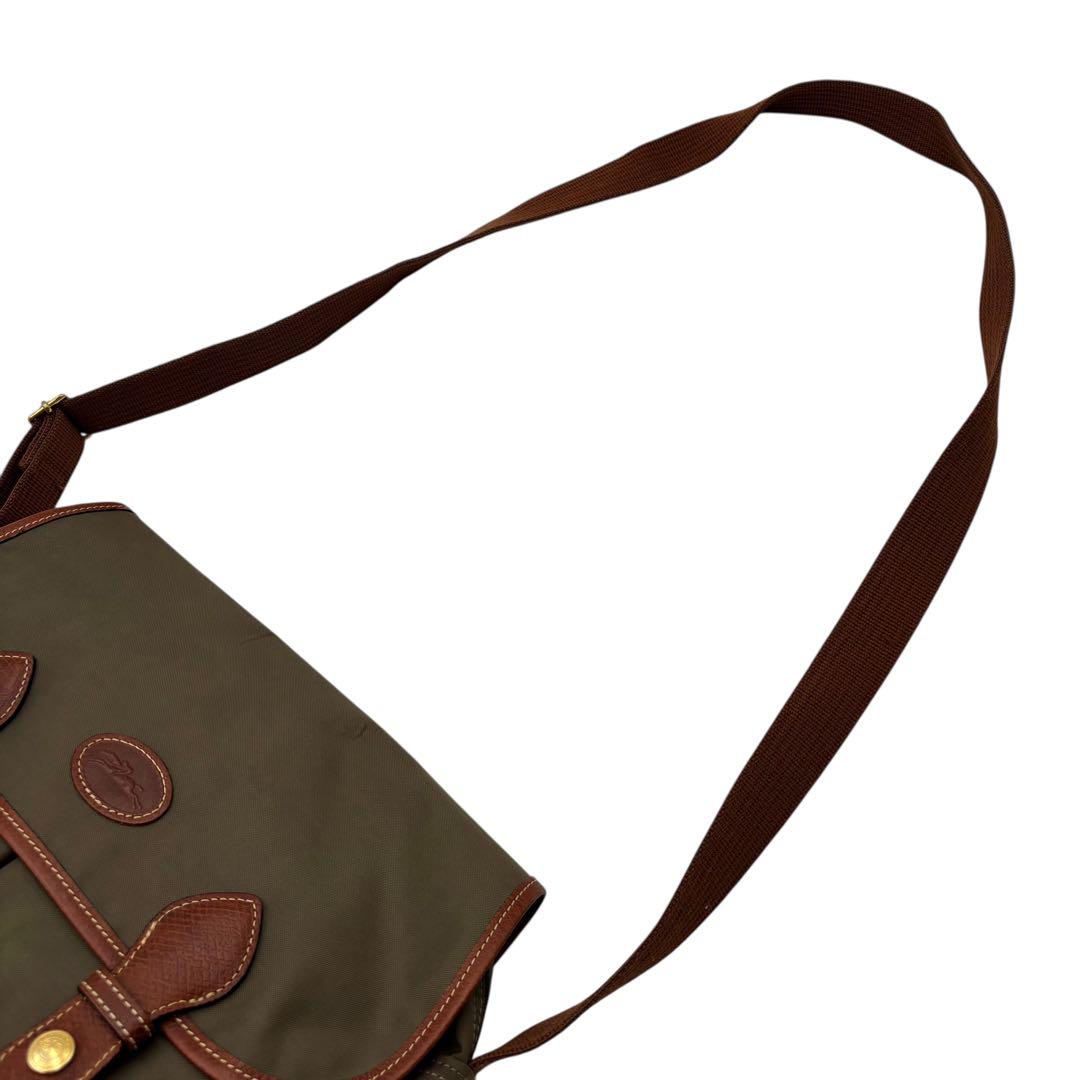 LONGCHAMP ロンシャン メッセンジャーバッグ ナイロン カーキ 317