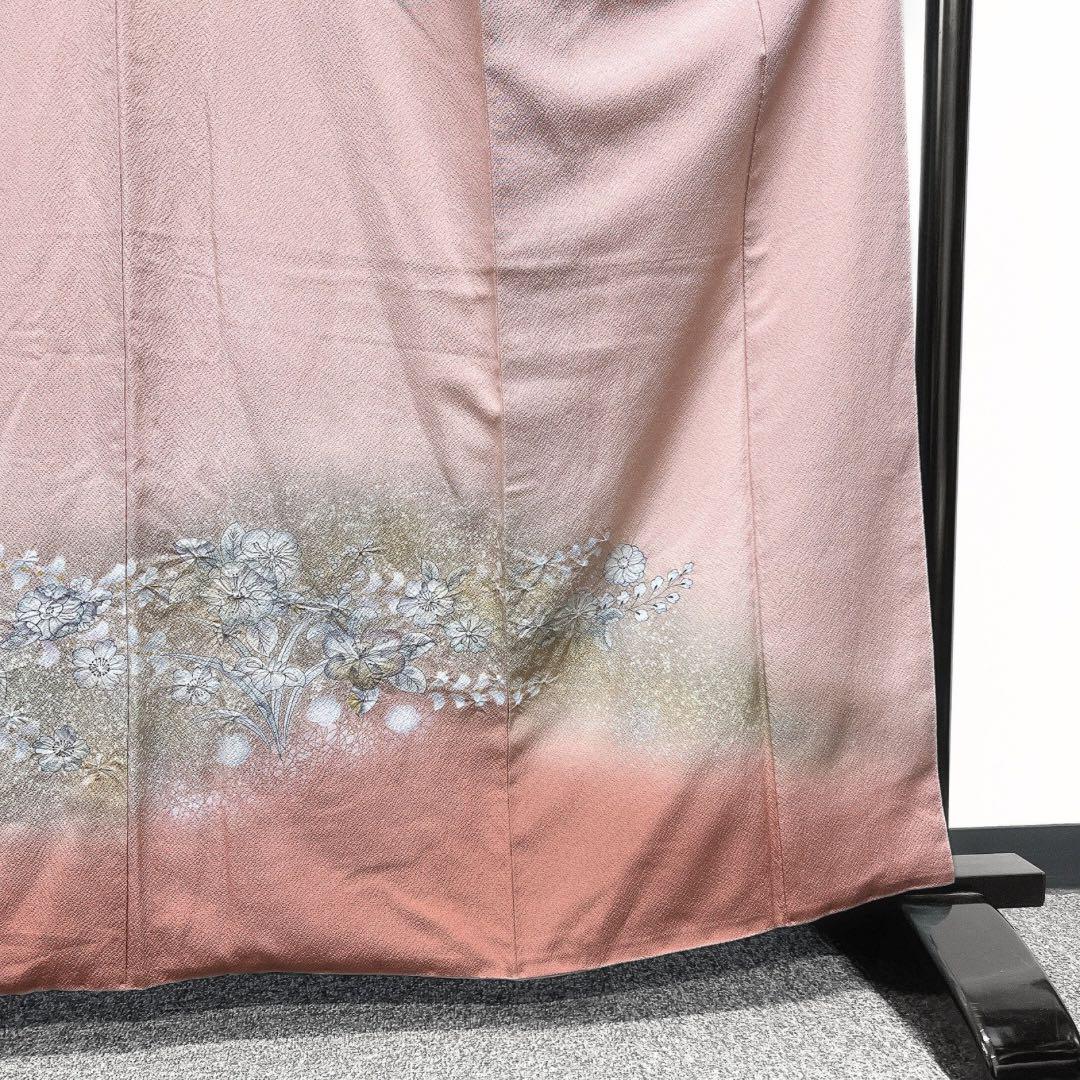 辻ヶ花　金彩　訪問着　ピンク系　着物　052w p