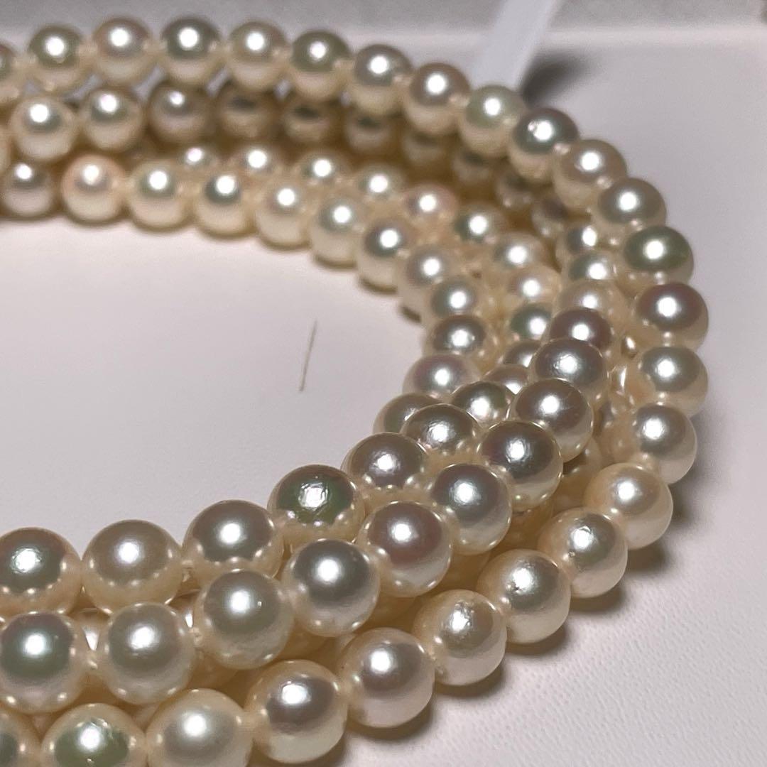 アコヤパールネックレス　6.0-6.5mm 39+5cm 純銀延長　照りが良し 6.5mm アコヤ真珠ネックレス | Moon Label - 大月真珠オンライン