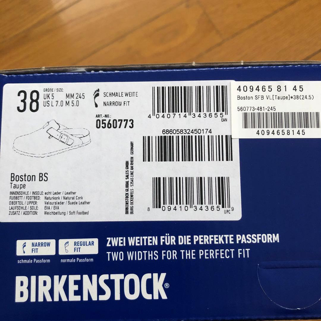 新品未使用 ビルケン ボストン スウェード トープ38