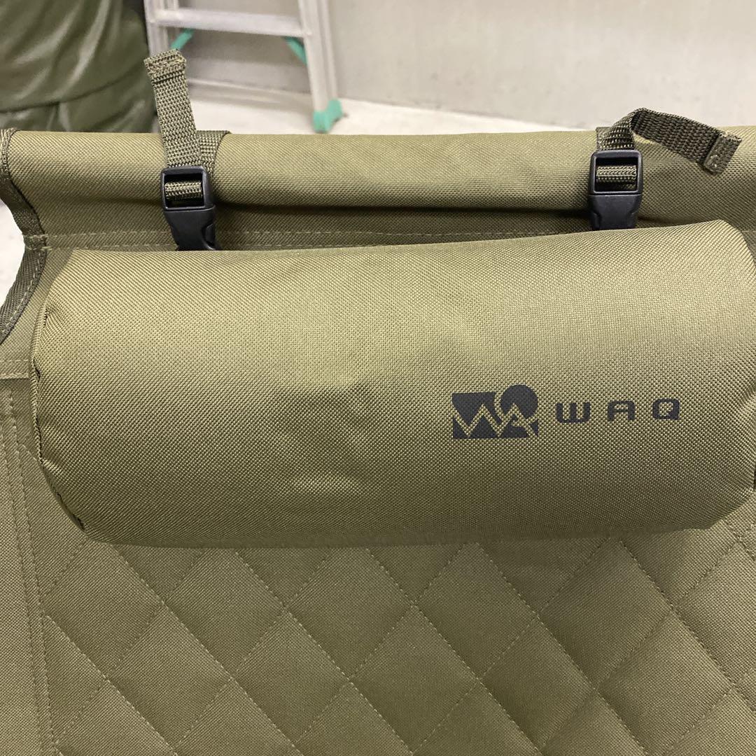 【ライムス】WAQ リクライニングローチェア 折りたたみ式 オリーブ