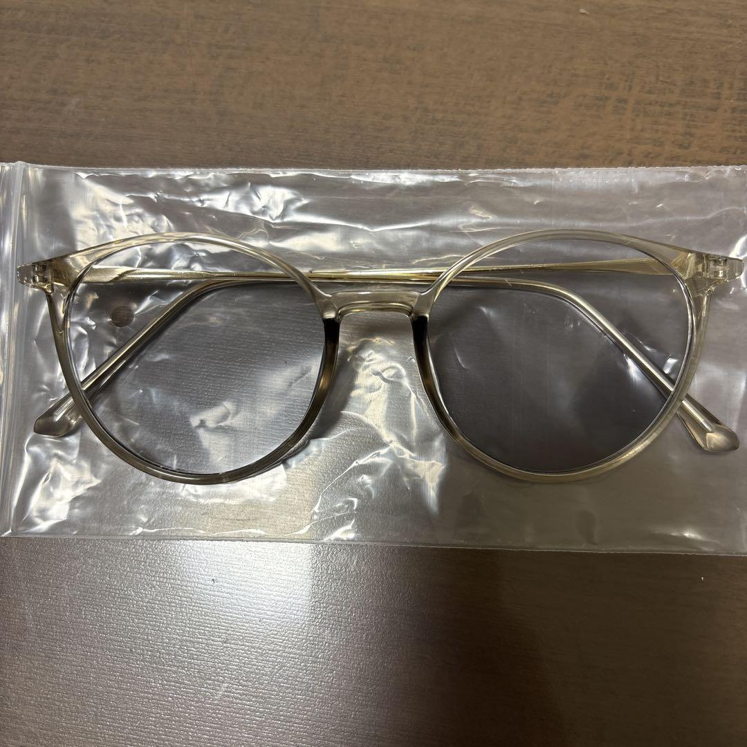 クリアラウンドフレームメガネ JULIUS TART OPTICAL / ROUND EYE / Champagne シャンパンクリア