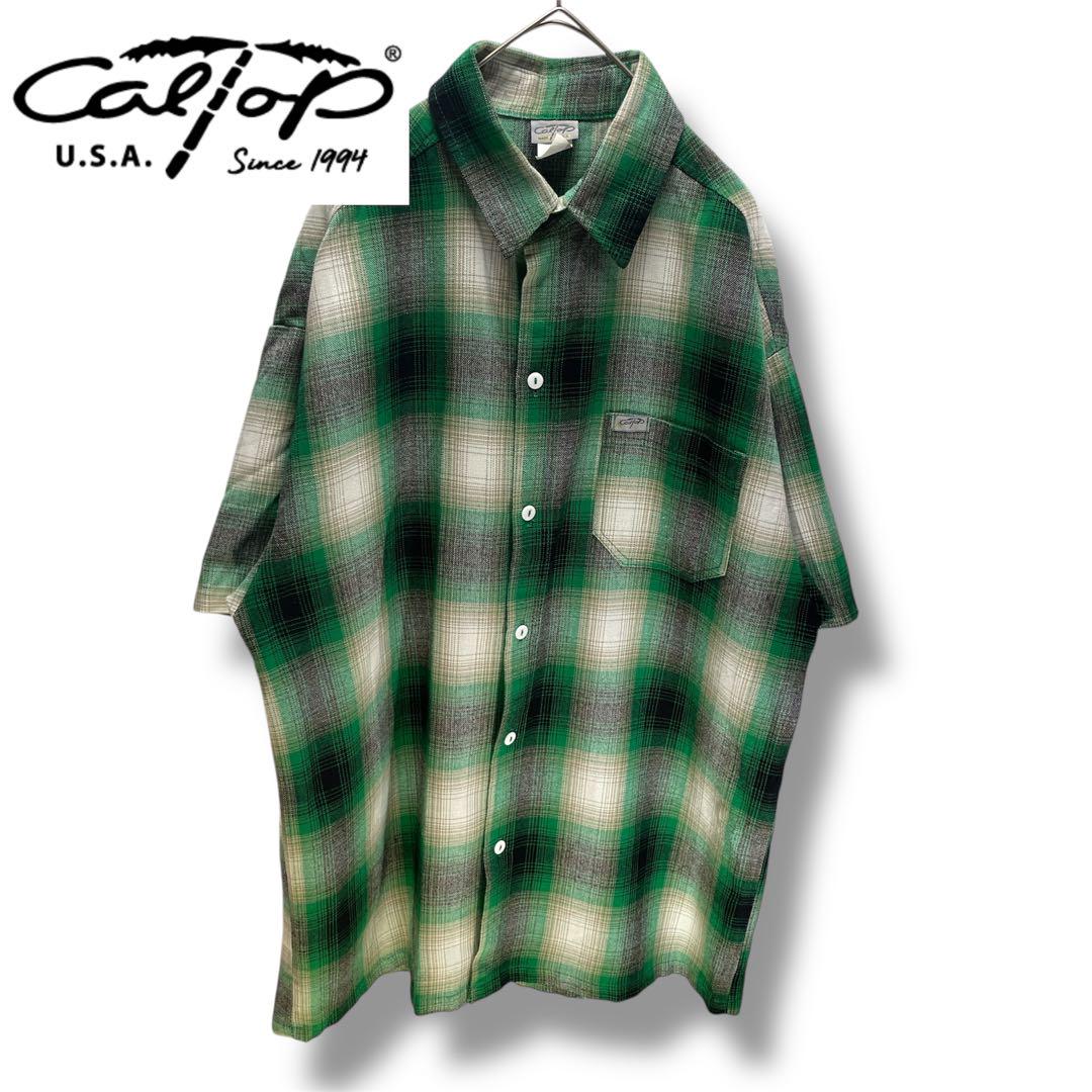 caltop キャルトップ　オンブレチェック　半袖シャツ　サイズM