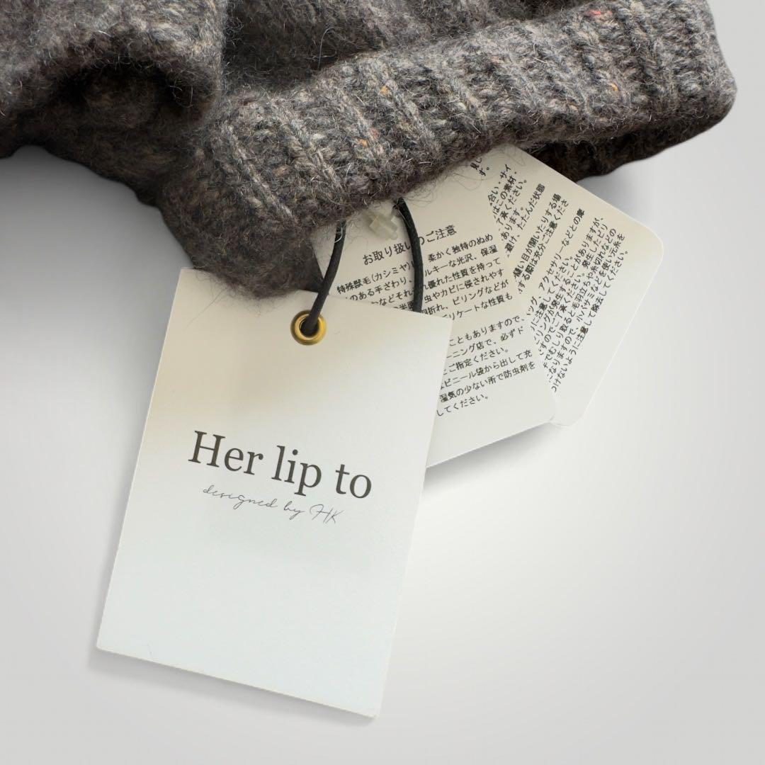 【希少！！】 新品 ニット タートルネック カシミヤ100% to lip Her 未使用 トップス