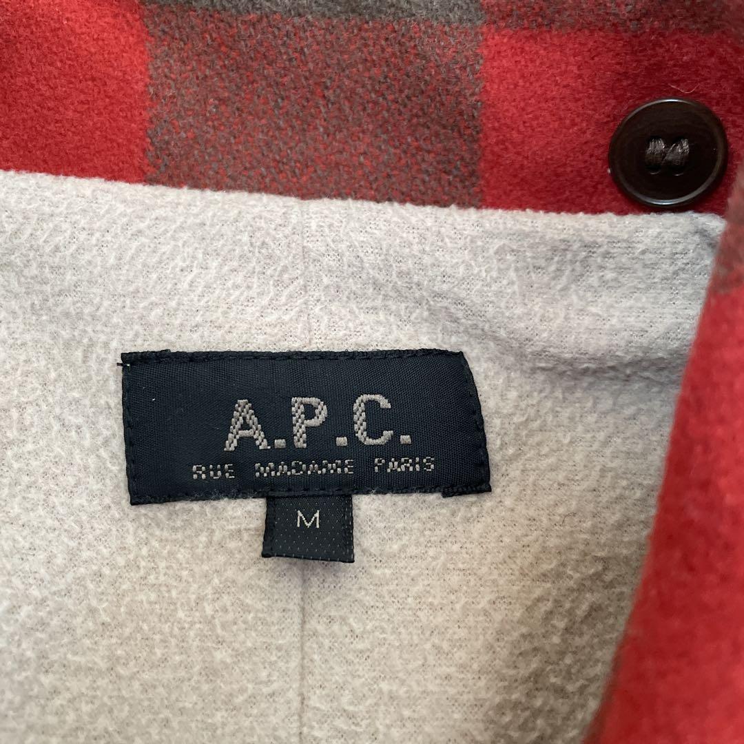 A.P.C. チェック柄 ジップアップジャケット 38 プレッピーレトロチェック柄ジャケットセットアップ