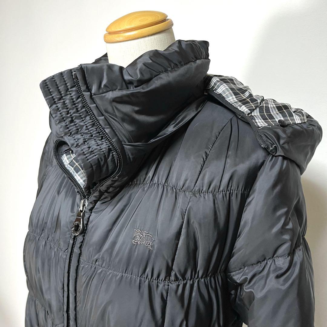 美品】バーバリーブルーレーベル ノバチェック ダウンコートL