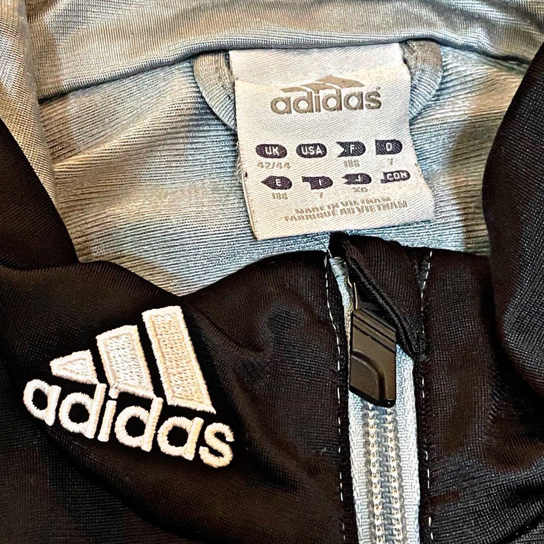 adidas トラックジャケット ジャージ アスキーアート グレー