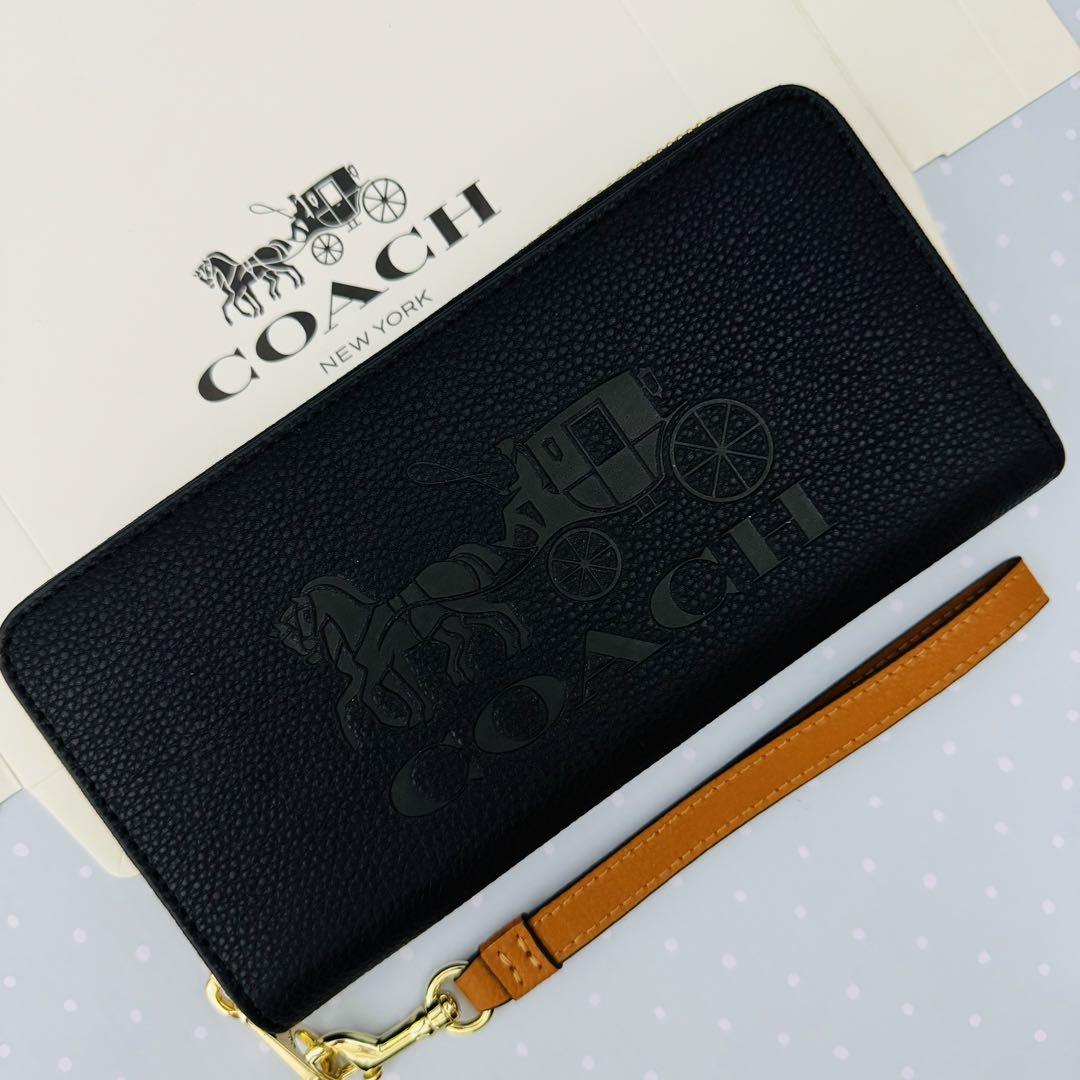 COACHレディース長財布　コーチ長財布　ブラック色 coachコーチ長財布 レディースのブラック色新品財布 - 長財布