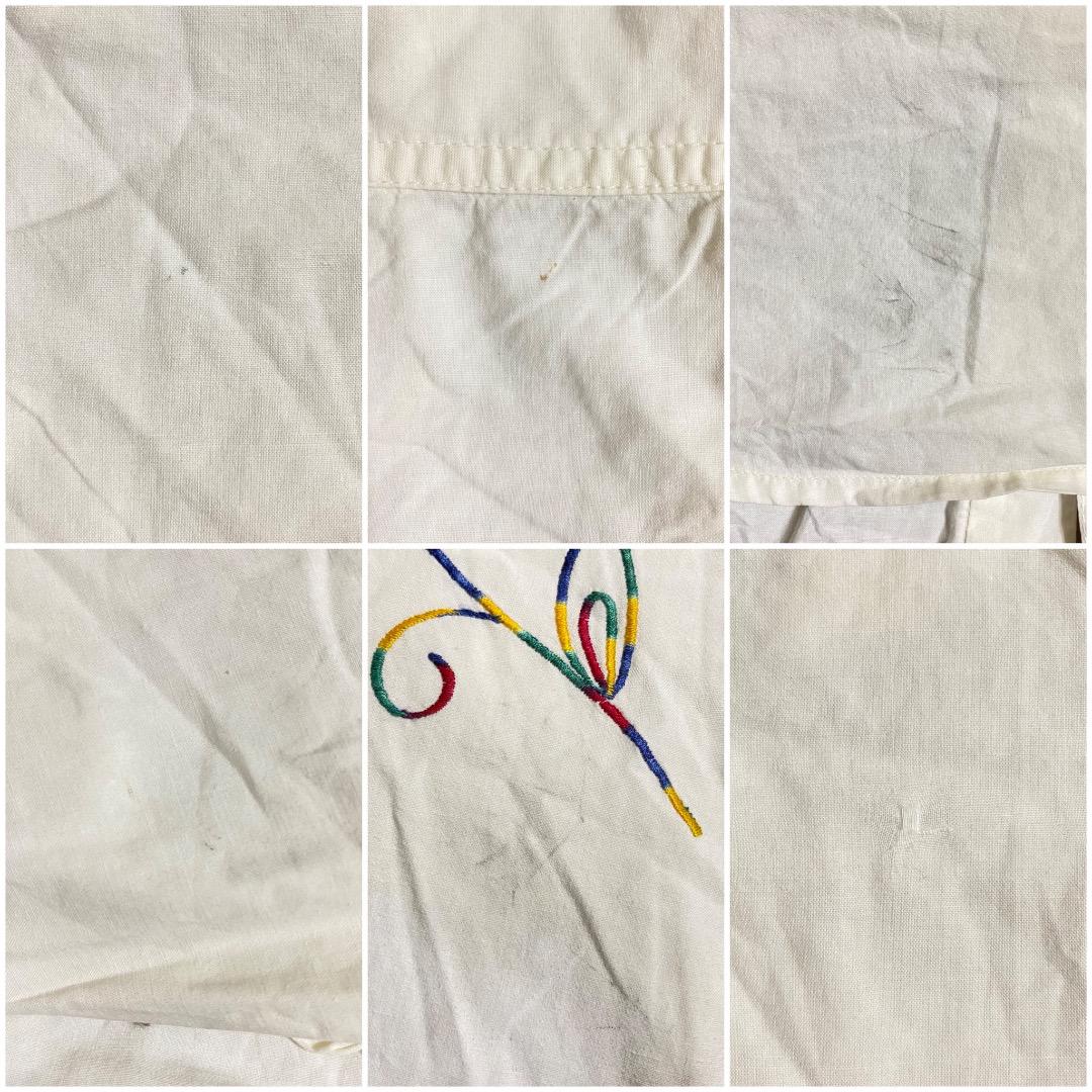 ヴィンテージ 90s 刺繍 ウエスタン フリル シャツ ブラウス 古着