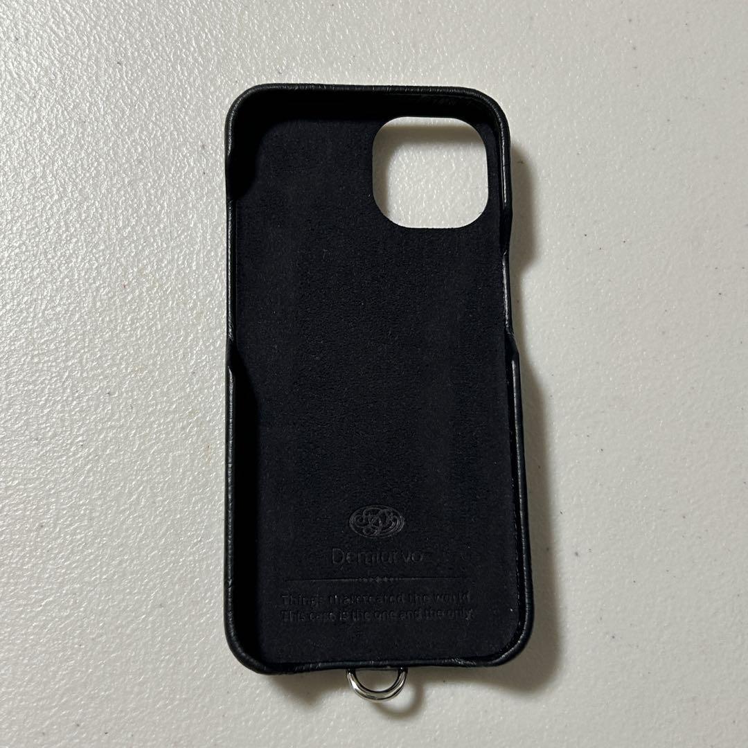 【新品未使用】デミュウDEMIU スマホケース クロコブラック iPhone14
