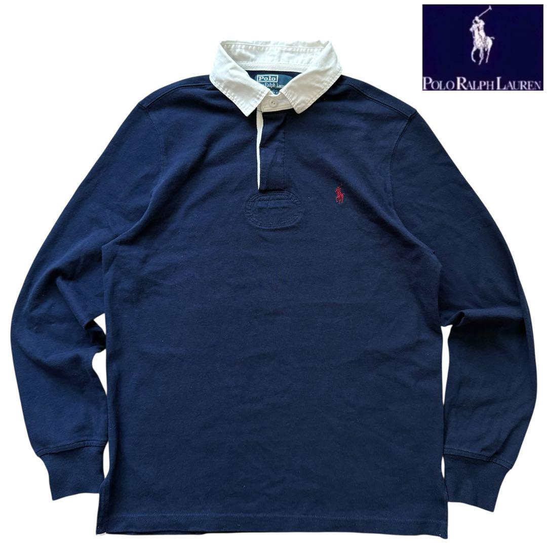 Polo Ralph Lauren ラガーシャツ ネイビー ラルフローレン】ラガーシャツ ネイビーソリッド - メルカリ