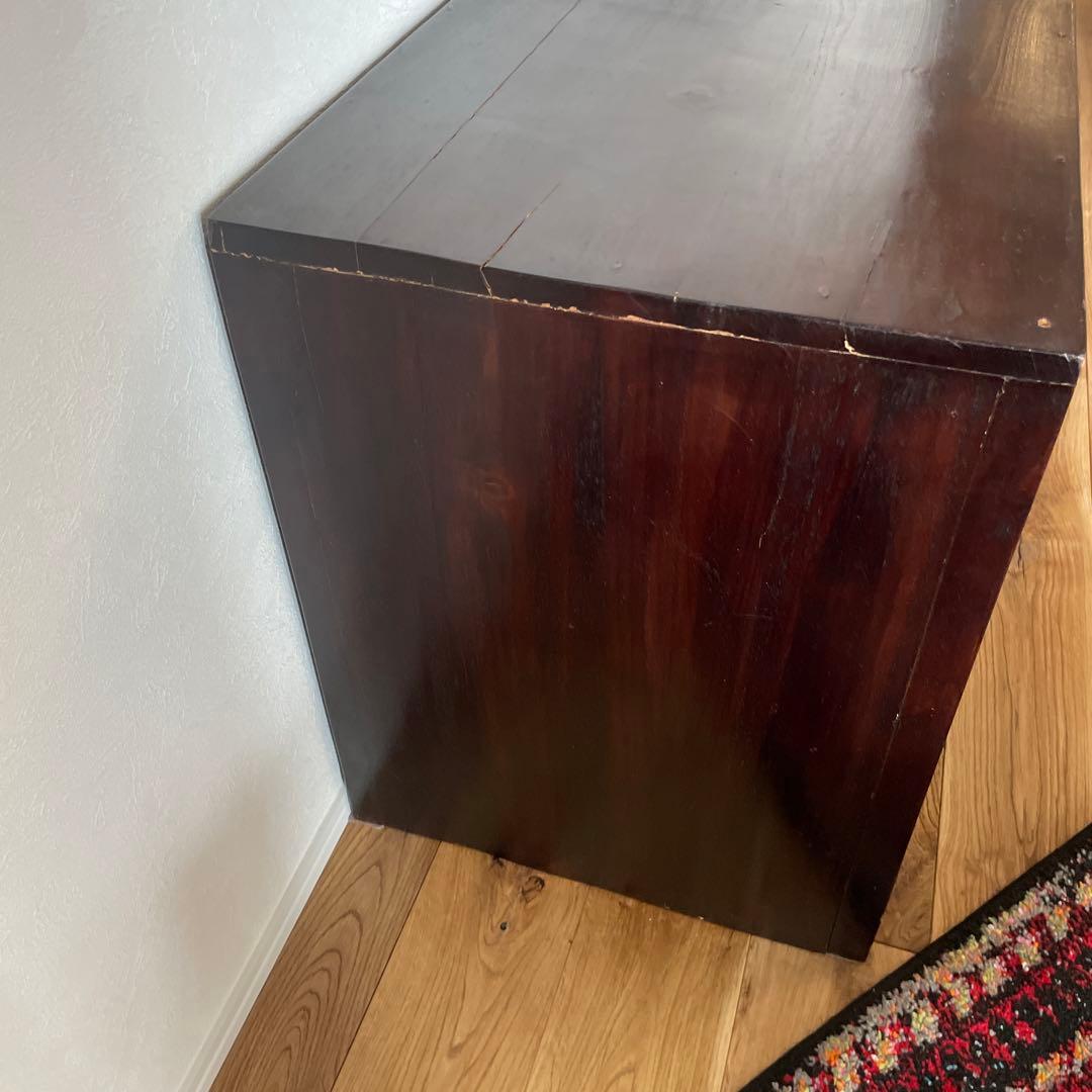 ダークブラウン木製テレビ台