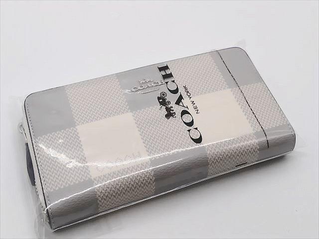 最新作2022 新品 長財布 チェック柄 ラウンドファスナー AUm01-m42376003786 COACH コーチ 大特価通販