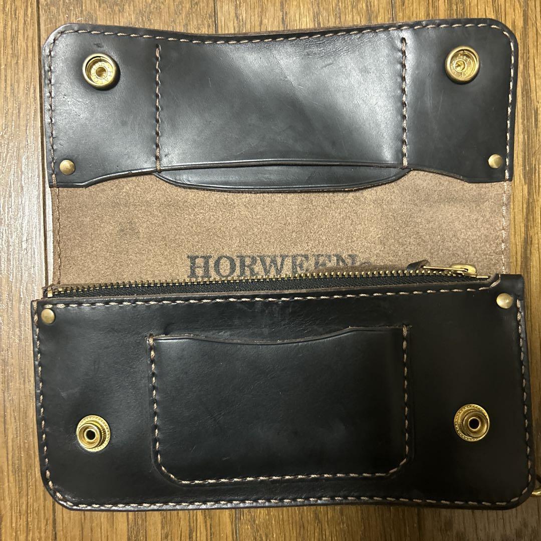 HORWEEN クロムエクセルロングトラッカーウォレット　ハンドメイド