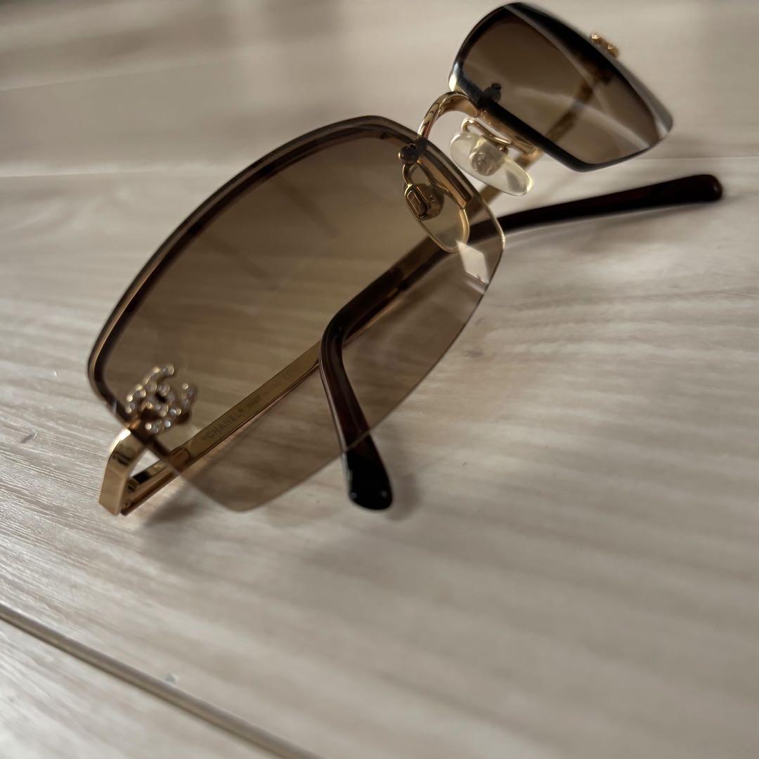美品 CHANEL サングラス 4093-B ゴールド ブラウン ココマーク 美品 CHANEL サングラス 4093-B ゴールド ブラウン ココマーク
