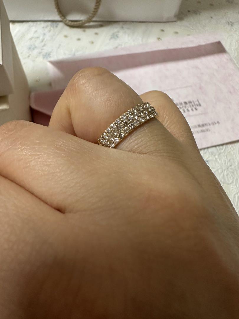 1ct.ゴールドK18 天然ダイアモンドパヴェハーフエタニティリング