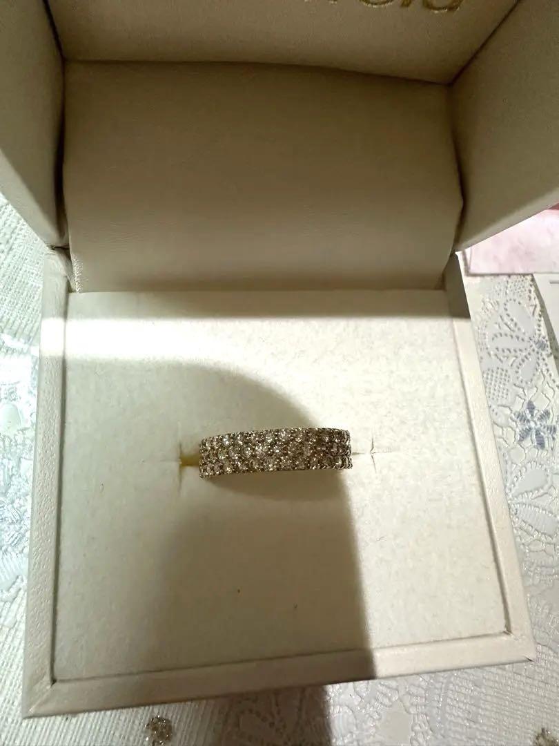 1ct.ゴールドK18 天然ダイアモンドパヴェハーフエタニティリング