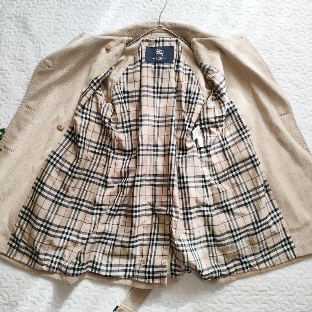 BURBERRY LONDON　アンゴラウールハーフコート　ベルト付き　ベージュ