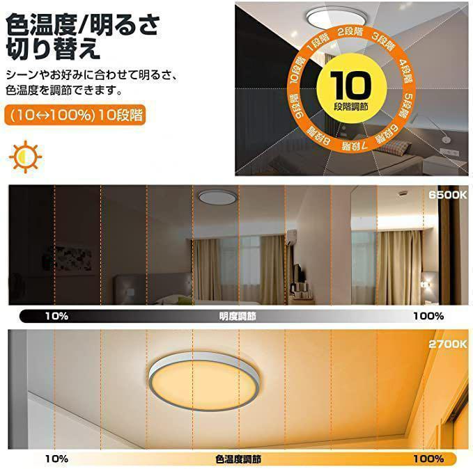 ♥️大特価♥️ LEDシーリングライト 8畳 調光調色タイプ 40W リモコン ♥️大特価♥️ LEDシーリングライト 8畳 調光調色タイプ 40W リモコン