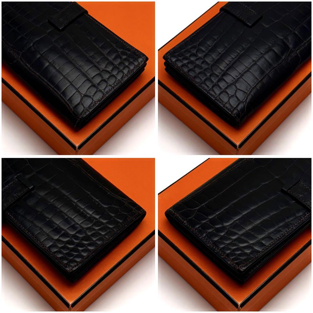 激レア‼️HERMES ベアン スフレ 二ロティカス ブラウン 茶 アリゲーター