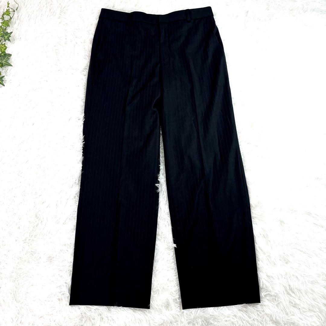 美品✨23区 パンツスーツ 1ボタン ストライプ ビジネス 大きめサイズ 44