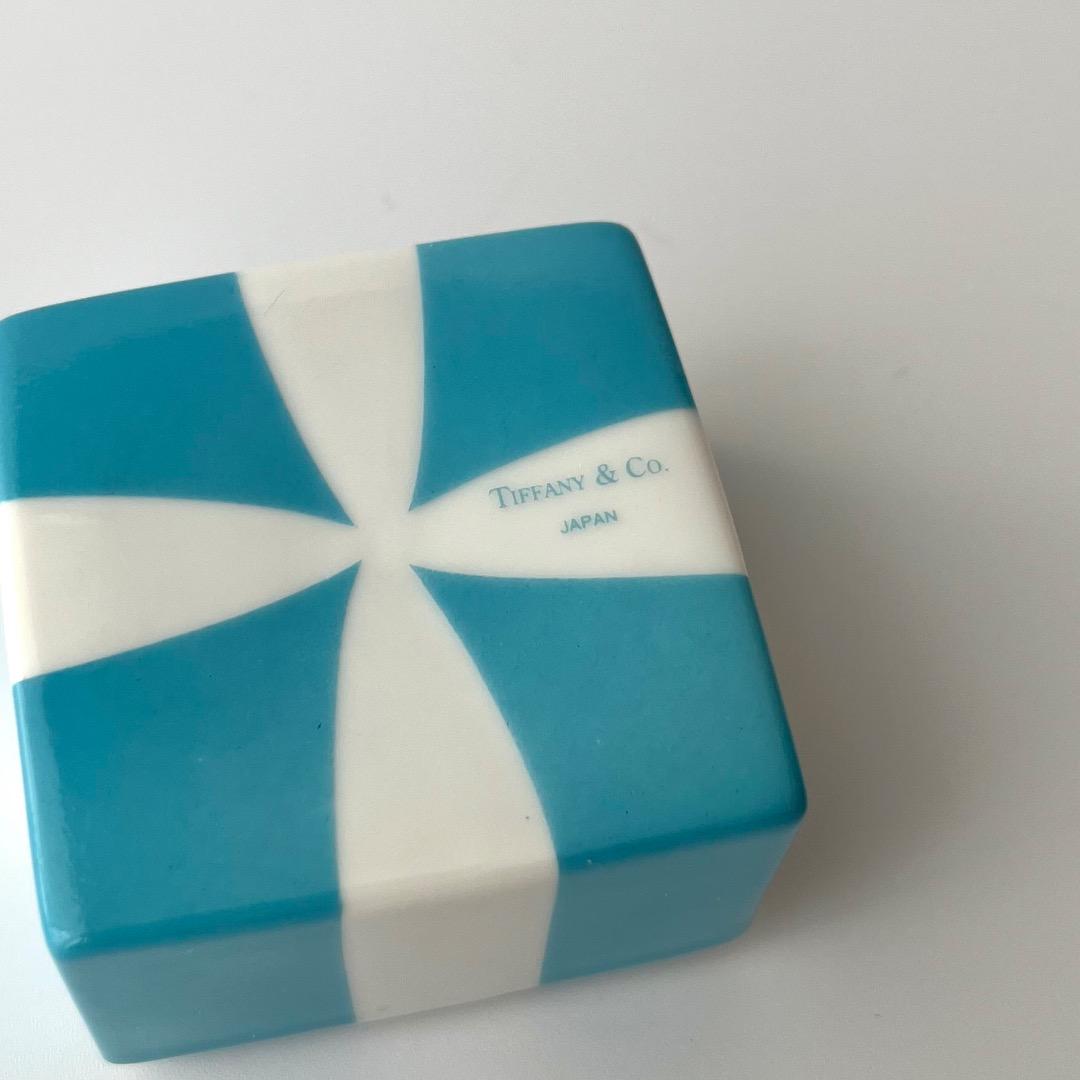 美品 ティファニー Tiffany ミニブルーボウボックス アクセサリーボックス