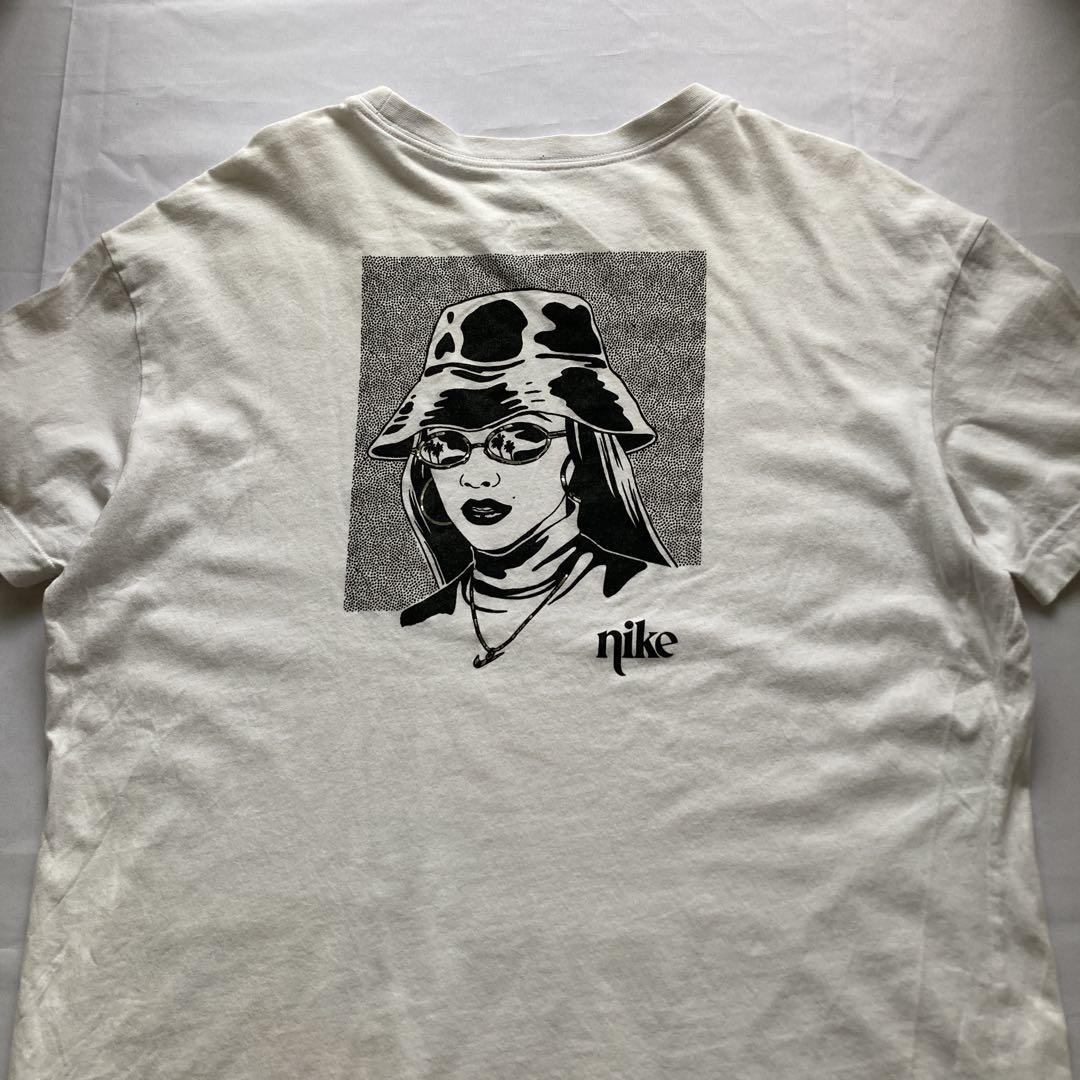 入手困難 NIKE ナイキガール Tシャツ ホワイト カットソー 古着 Lサイズ