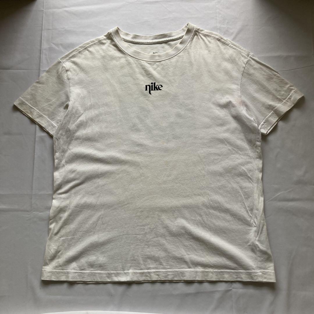入手困難 NIKE ナイキガール Tシャツ ホワイト カットソー 古着 Lサイズ