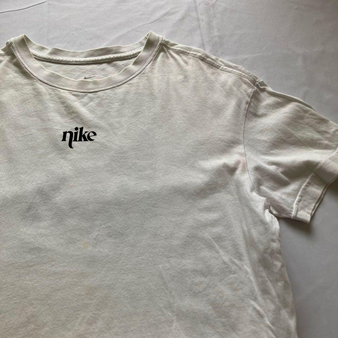 入手困難 NIKE ナイキガール Tシャツ ホワイト カットソー 古着 Lサイズ