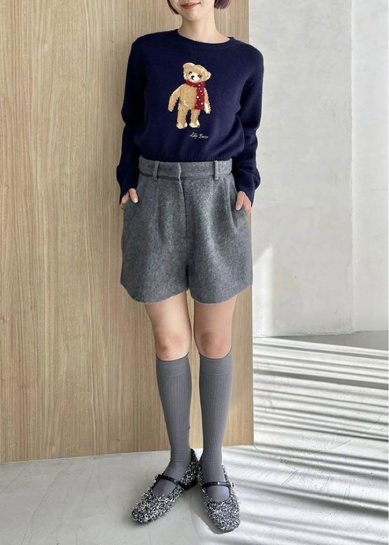 ⭐️り⭐️【LILY BROWN】ダーツラウンドフォルムショートパンツ Lily Brown リリーブラウン ダーツラウンドフォルムショートパンツ